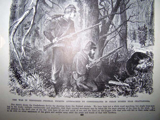 A Civil War era print entitled 'The War in Tennessee, Lookout Mountains, Nov. 24, 1863' — image 2
